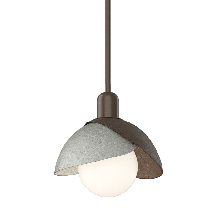 Brooklyn 05 Double Shade Mini Pendant Light in Sterling.