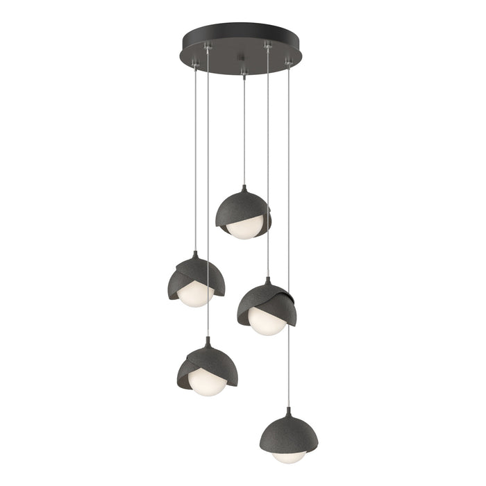 Brooklyn 07 Double Shade Pendant Light in Natural Iron (Standard).