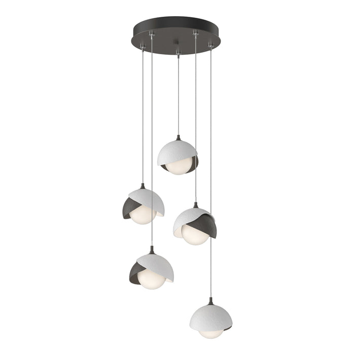 Brooklyn 07 Double Shade Pendant Light in White (Standard).