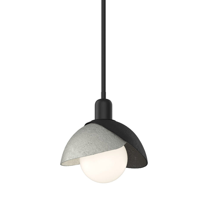 Brooklyn 10 Double Shade Mini Pendant Light in Sterling.