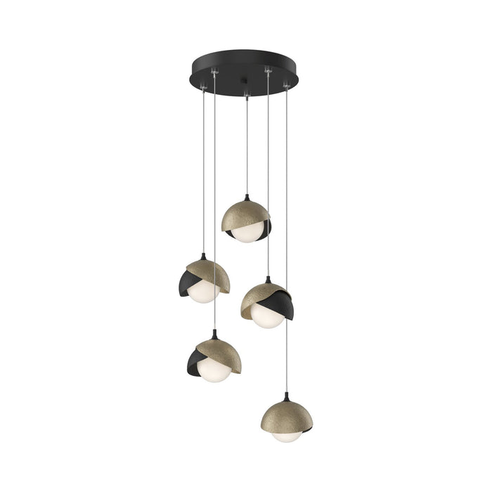 Brooklyn 10 Double Shade Pendant Light in Soft Gold (Standard).