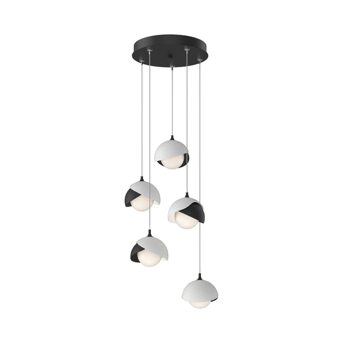 Brooklyn 10 Double Shade Pendant Light in White (Standard).