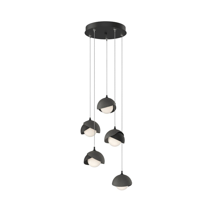 Brooklyn 10 Double Shade Pendant Light in Natural Iron (Long).