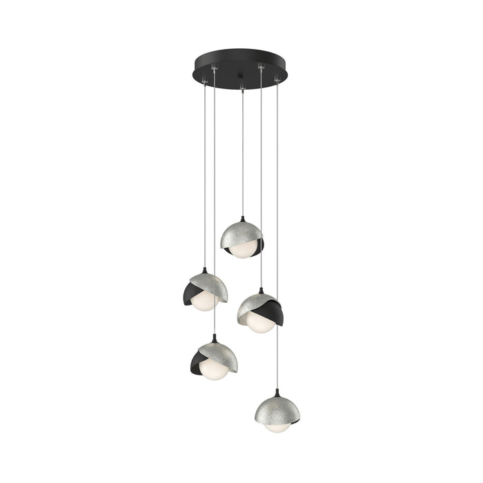 Brooklyn 10 Double Shade Pendant Light in Sterling (Long).