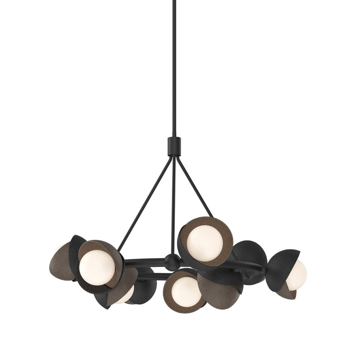 Brooklyn 10 Double Shade Ring Pendant Light in Bronze.
