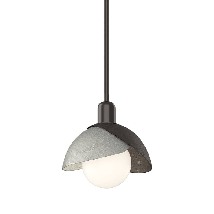 Brooklyn 14 Double Shade Mini Pendant Light in Sterling.