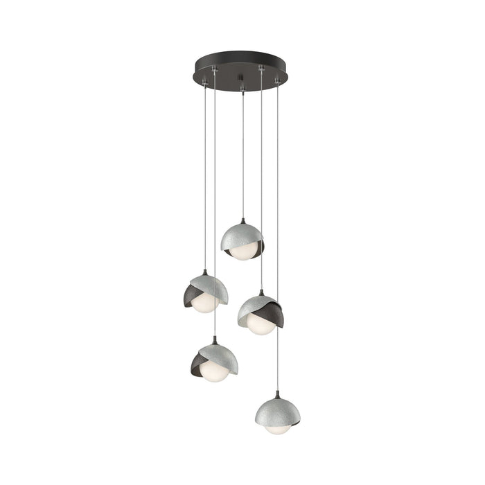 Brooklyn 14 Double Shade Pendant Light in Vintage Platinum (Long).
