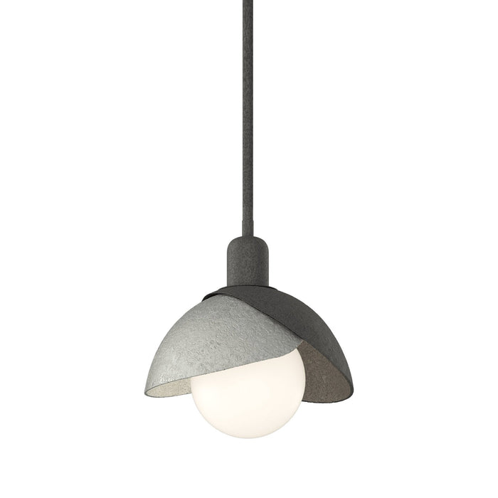 Brooklyn 20 Double Shade Mini Pendant Light in Sterling.