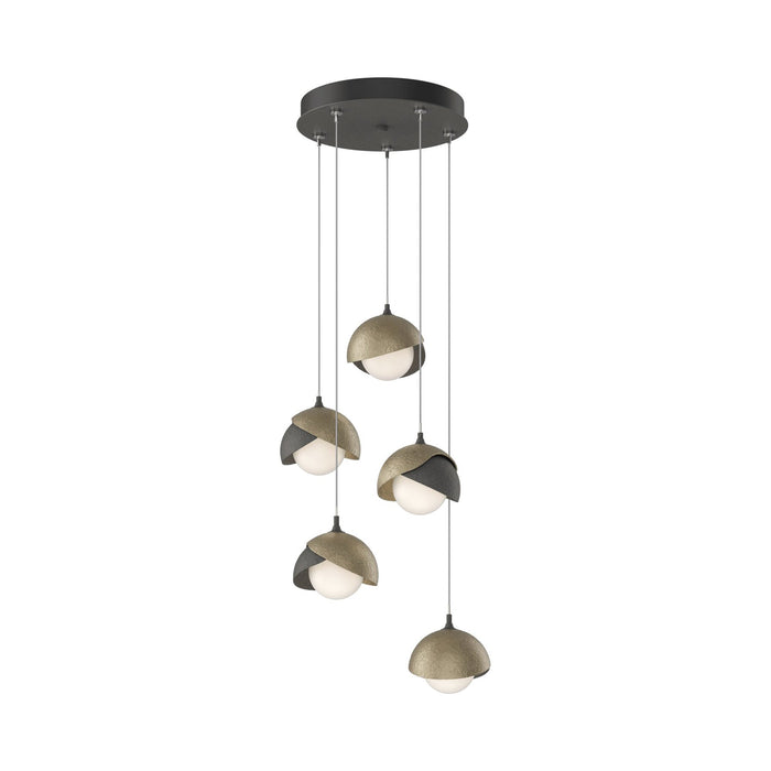 Brooklyn 20 Double Shade Pendant Light in Soft Gold (Standard).