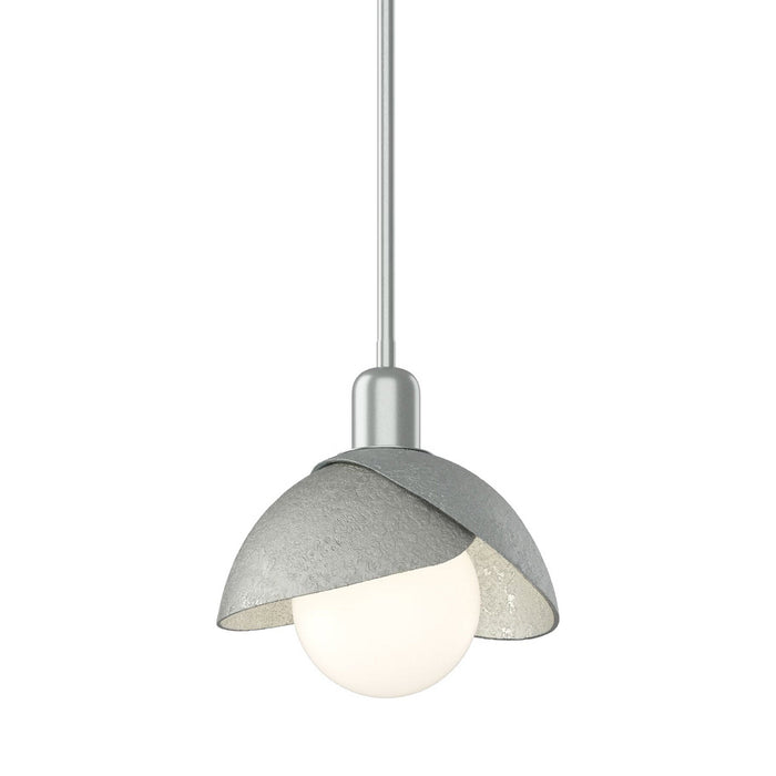 Brooklyn 82 Double Shade Mini Pendant Light in Sterling.