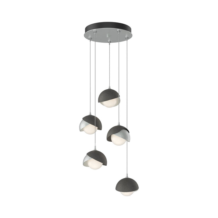 Brooklyn 82 Double Shade Pendant Light in Natural Iron (Standard).