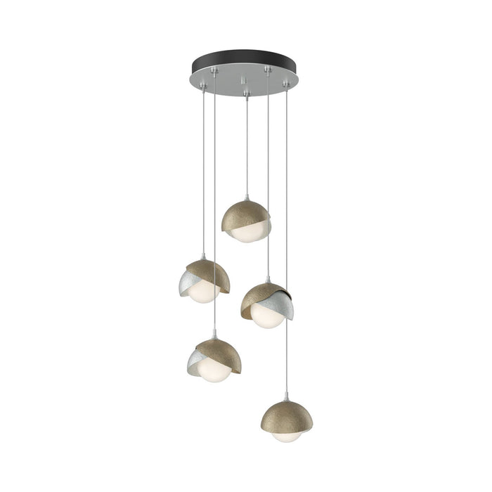 Brooklyn 82 Double Shade Pendant Light in Soft Gold (Standard).