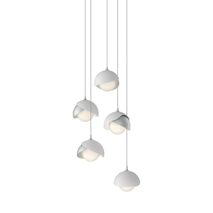 Brooklyn 82 Double Shade Pendant Light in White (Long).