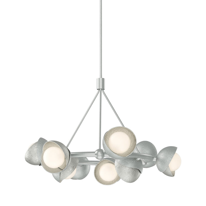 Brooklyn 82 Double Shade Ring Pendant Light in Sterling.