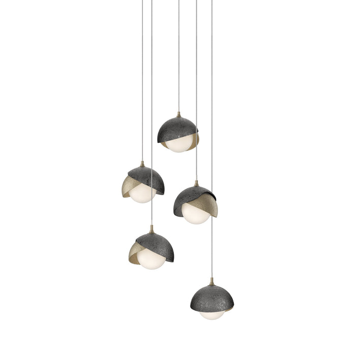 Brooklyn 84 Double Shade Pendant Light in Ink (Long).