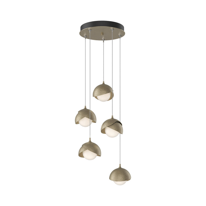Brooklyn 84 Double Shade Pendant Light in Soft Gold (Standard).