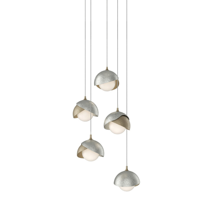 Brooklyn 84 Double Shade Pendant Light in Sterling (Long).