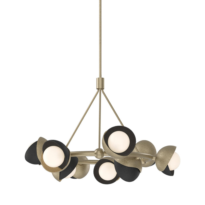 Brooklyn 84 Double Shade Ring Pendant Light in Black.