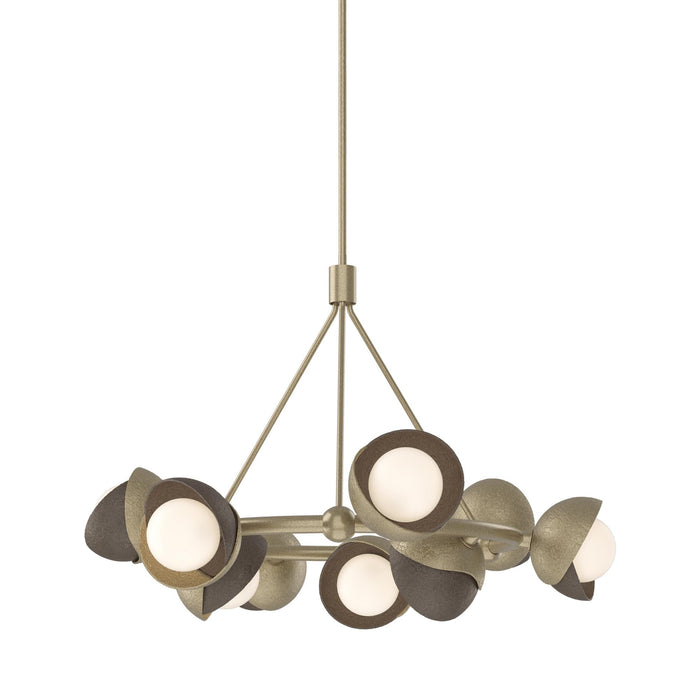Brooklyn 84 Double Shade Ring Pendant Light in Bronze.