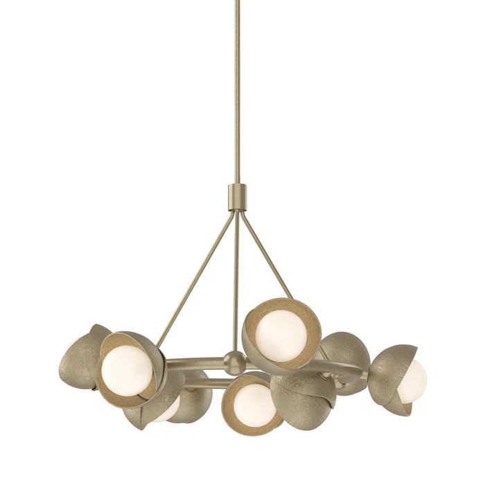 Brooklyn 84 Double Shade Ring Pendant Light in Soft Gold.