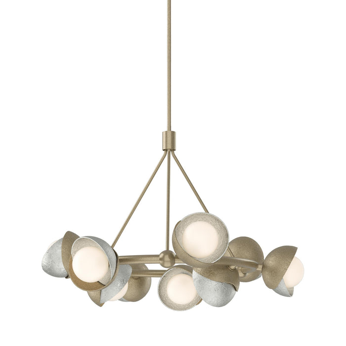 Brooklyn 84 Double Shade Ring Pendant Light in Sterling.