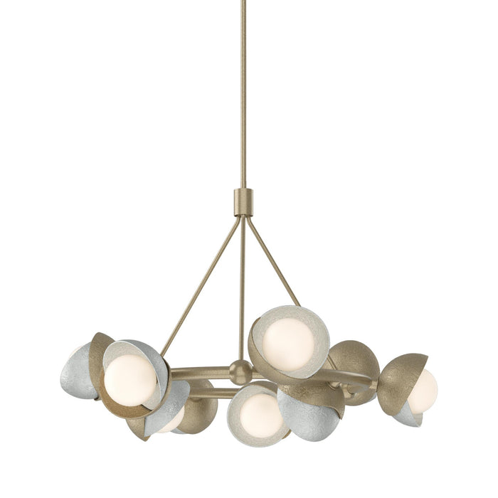 Brooklyn 84 Double Shade Ring Pendant Light in Vintage Platinum.