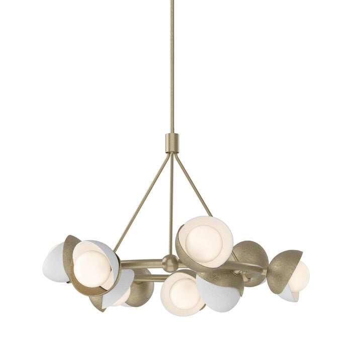 Brooklyn 84 Double Shade Ring Pendant Light in White.