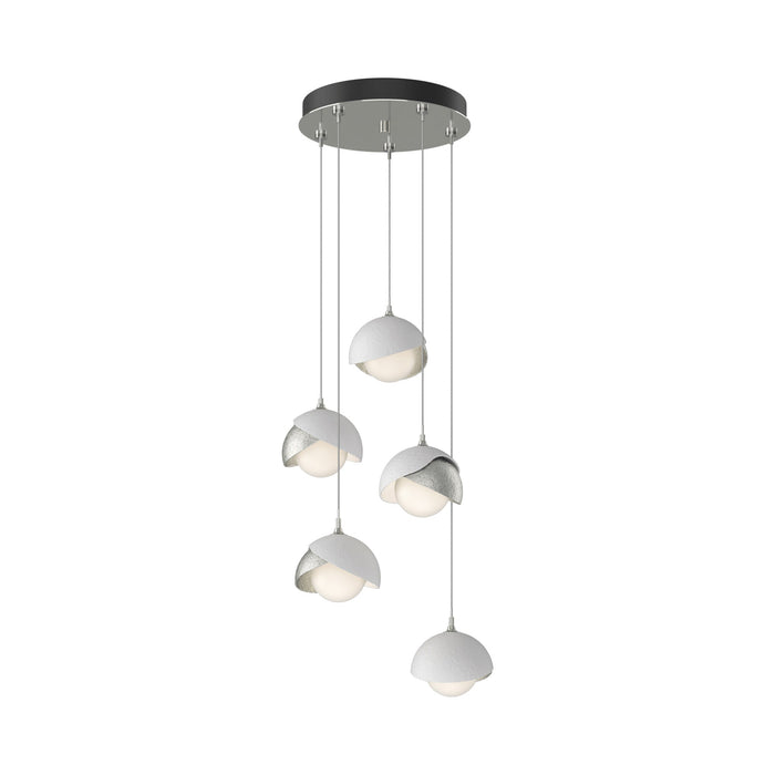 Brooklyn 85 Double Shade Pendant Light in White (Standard).