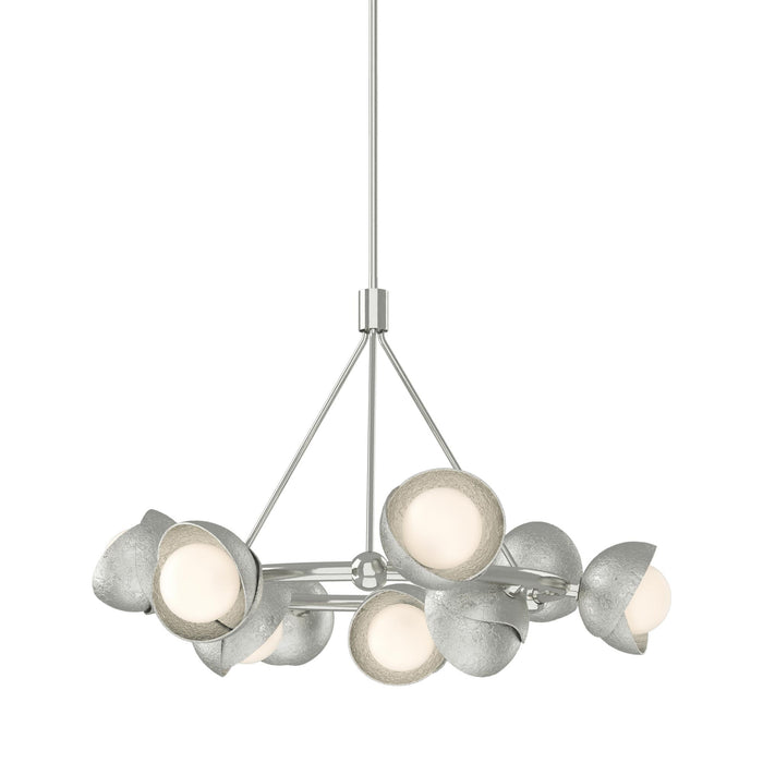 Brooklyn 85 Double Shade Ring Pendant Light in Sterling.