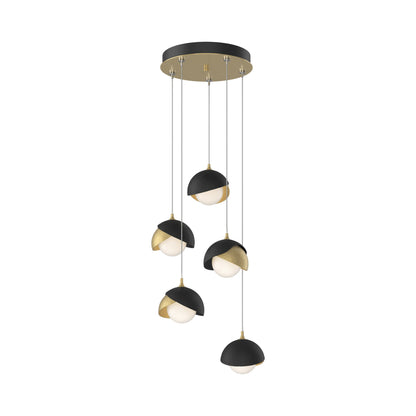 Brooklyn 86 Double Shade Pendant Light in Black (Standard).