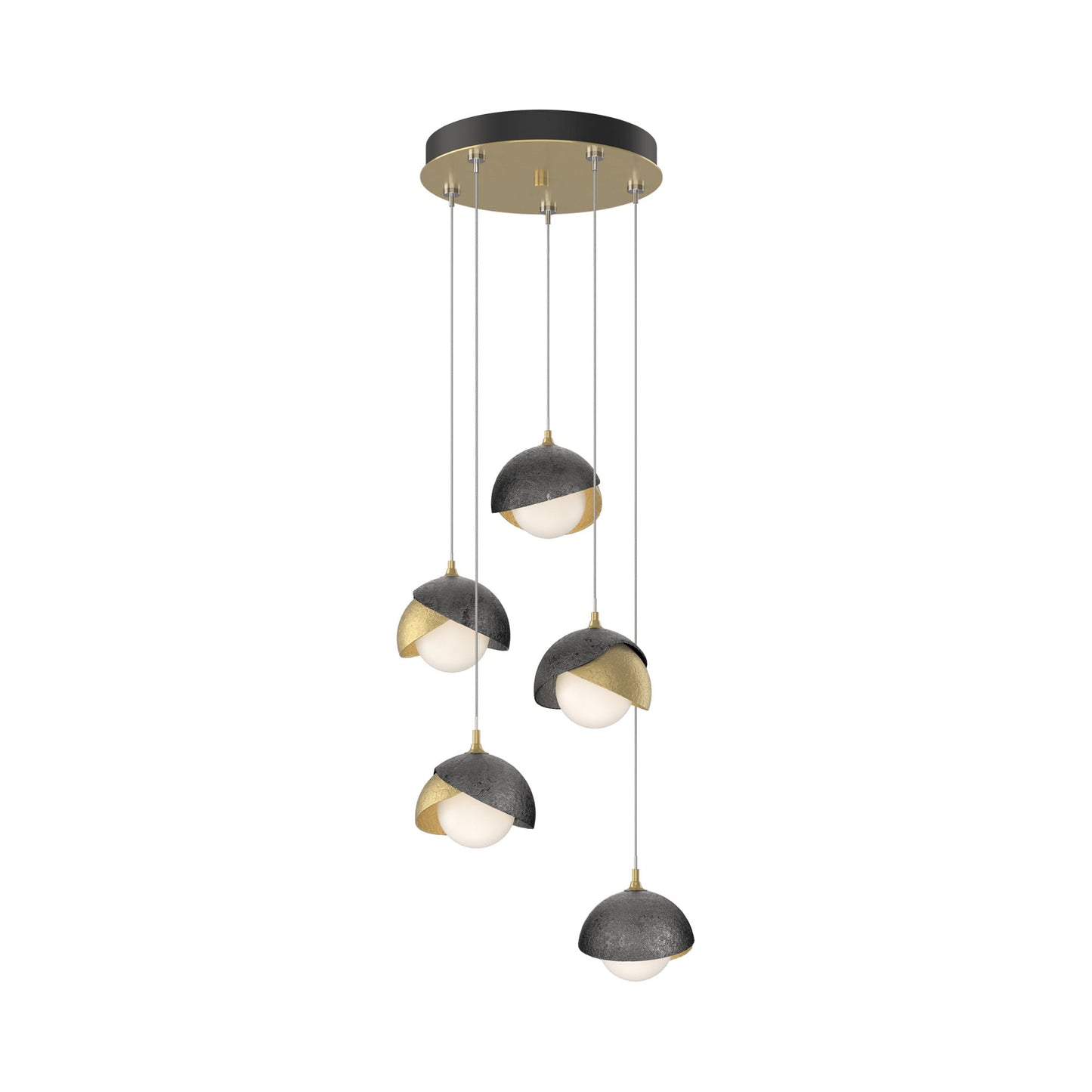Brooklyn 86 Double Shade Pendant Light in Ink (Standard).