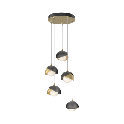 Brooklyn 86 Double Shade Pendant Light in Ink (Standard).