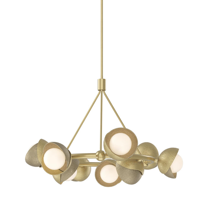 Brooklyn 86 Double Shade Ring Pendant Light in Soft Gold.