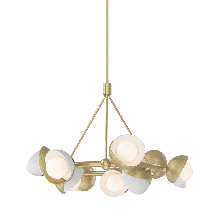 Brooklyn 86 Double Shade Ring Pendant Light in White.