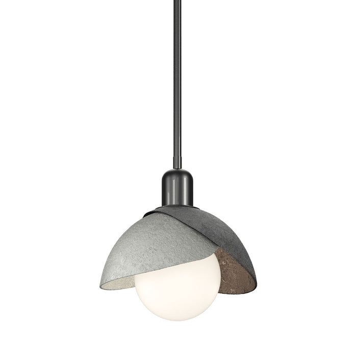Brooklyn 89 Double Shade Mini Pendant Light in Sterling.