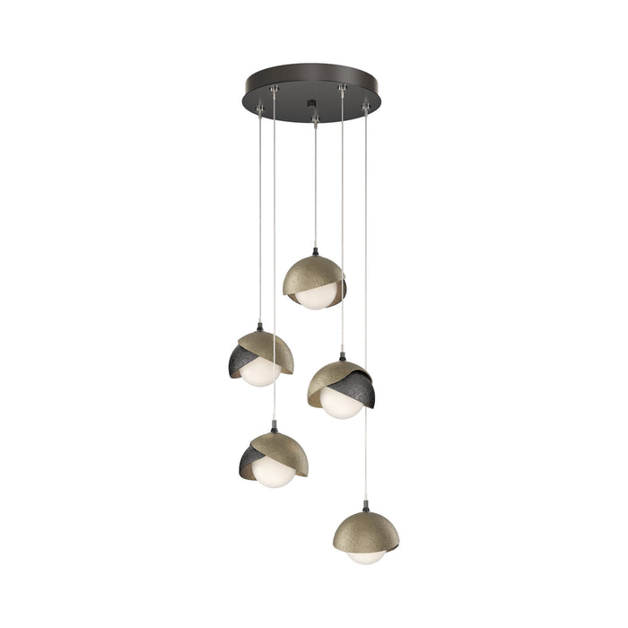 Brooklyn 89 Double Shade Pendant Light in Soft Gold (Standard).