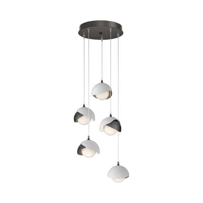 Brooklyn 89 Double Shade Pendant Light in White (Standard).