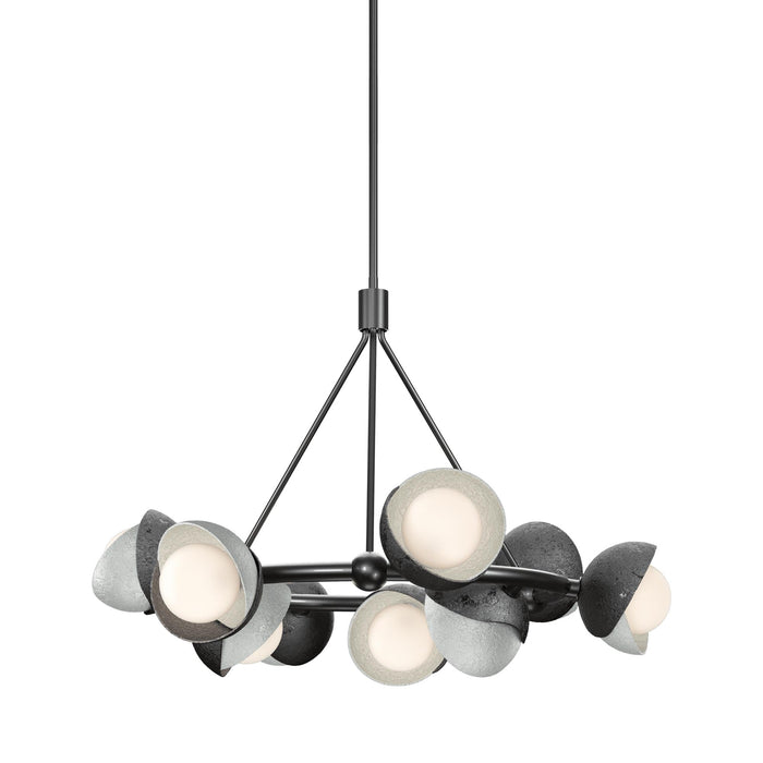 Brooklyn 89 Double Shade Ring Pendant Light in Vintage Platinum.