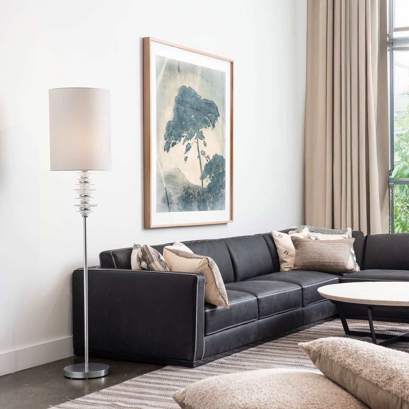 Cairn Floor Lamp in living room.