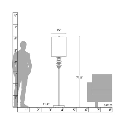 Cairn Floor Lamp - line drawing.