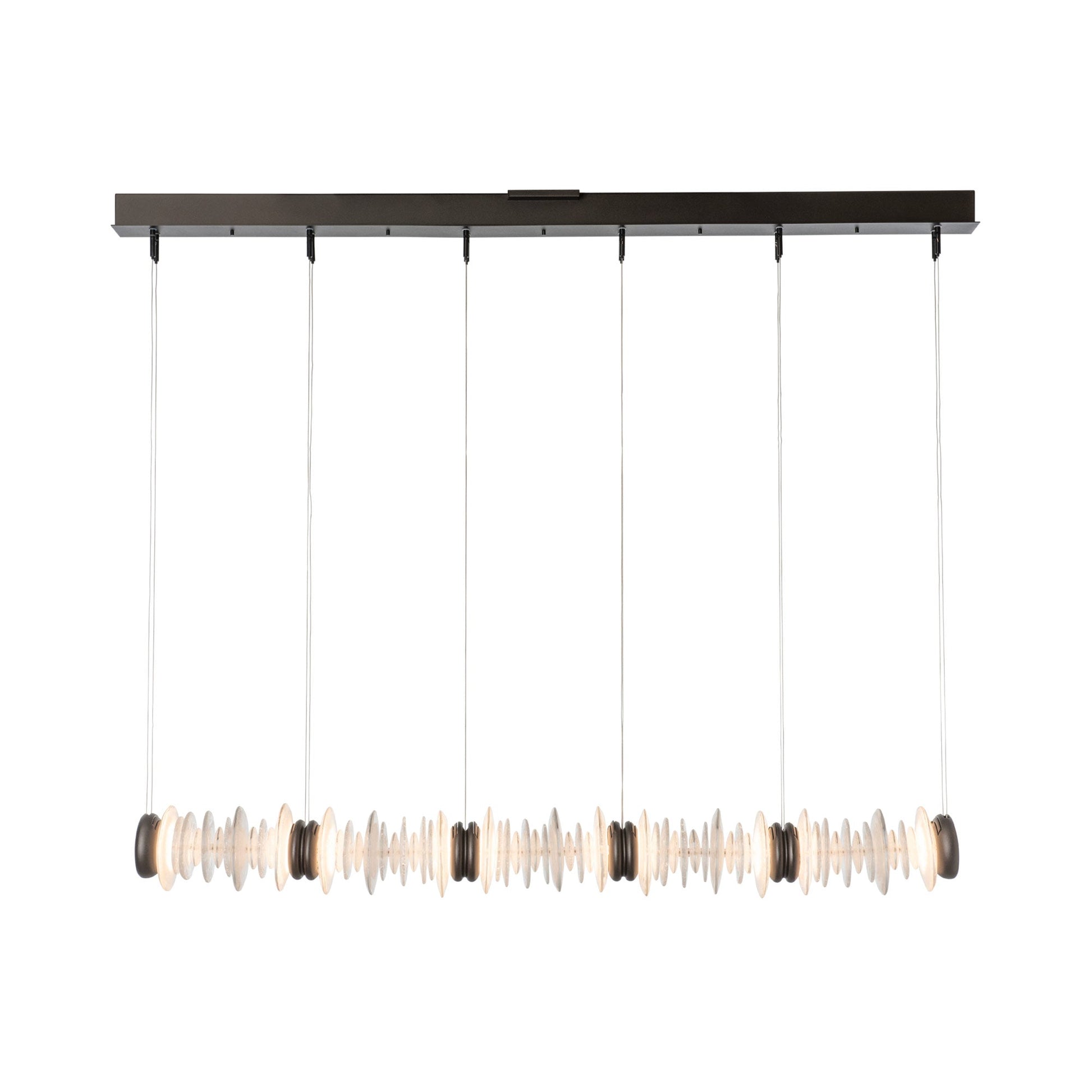 Cairn Linear LED Pendant Light in Oil Rubbed Bronze.