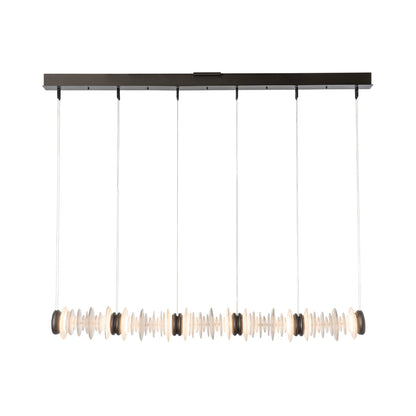 Cairn Linear LED Pendant Light in Oil Rubbed Bronze.