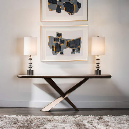 Cairn Table Lamp in living room.