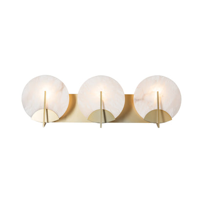 Callisto Bath Wall Light in Modern Brass.