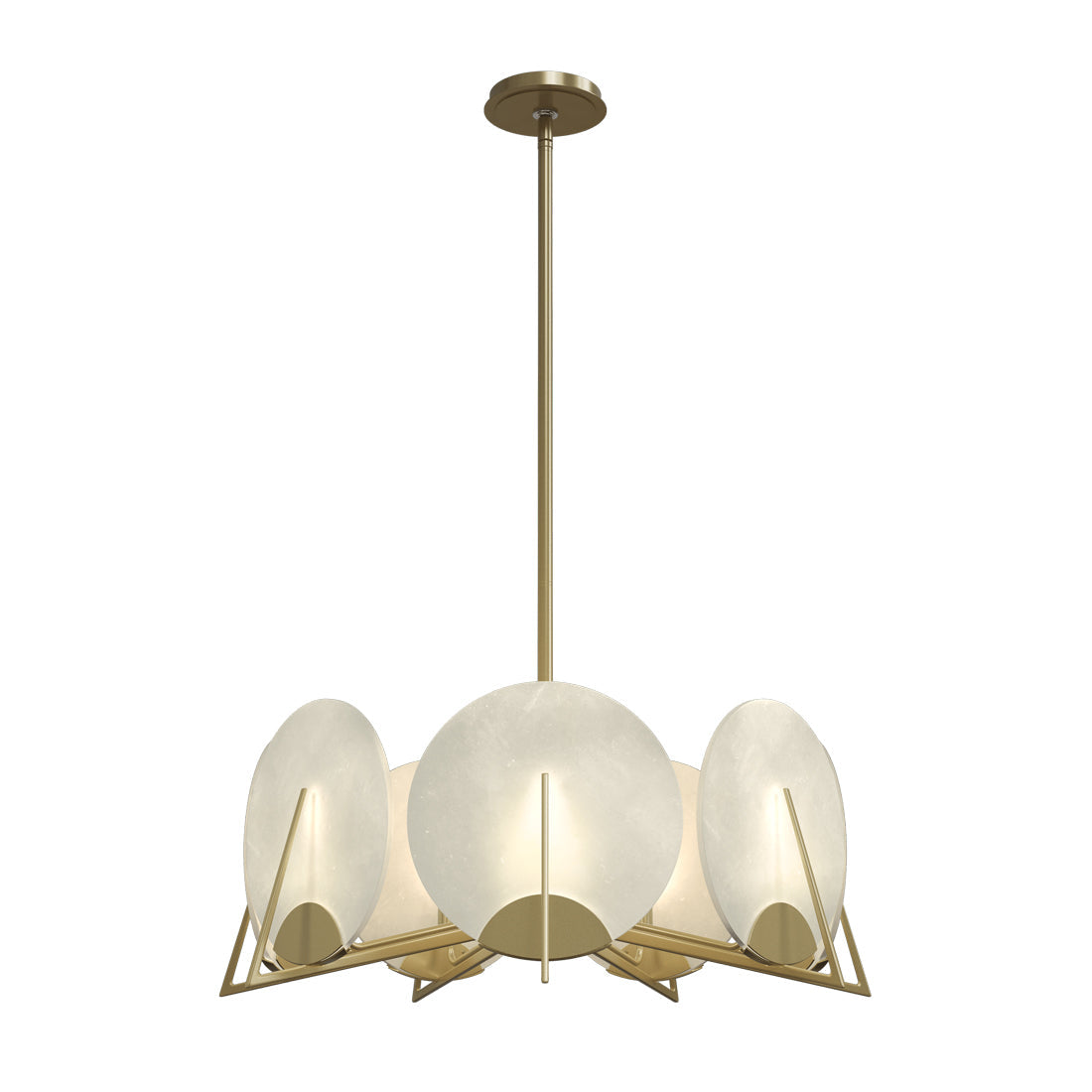 Callisto Pendant Light in Modern Brass.