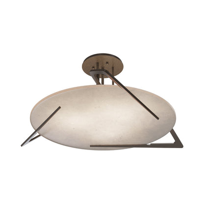 Callisto Semi Flush Mount Ceiling Light in Bronze.