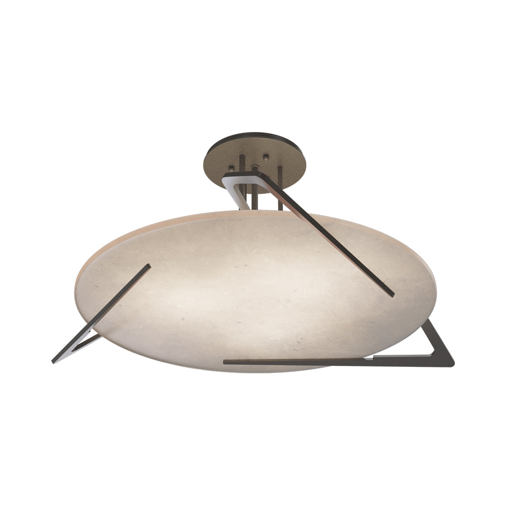 Callisto Semi Flush Mount Ceiling Light in Dark Smoke.