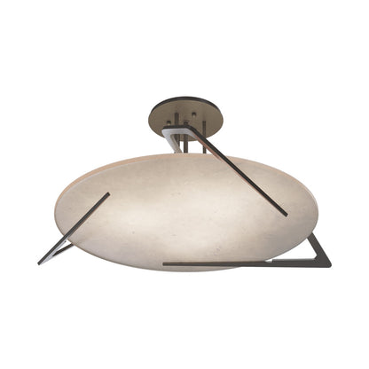 Callisto Semi Flush Mount Ceiling Light in Dark Smoke.