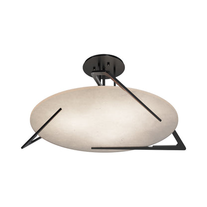 Callisto Semi Flush Mount Ceiling Light in Ink.