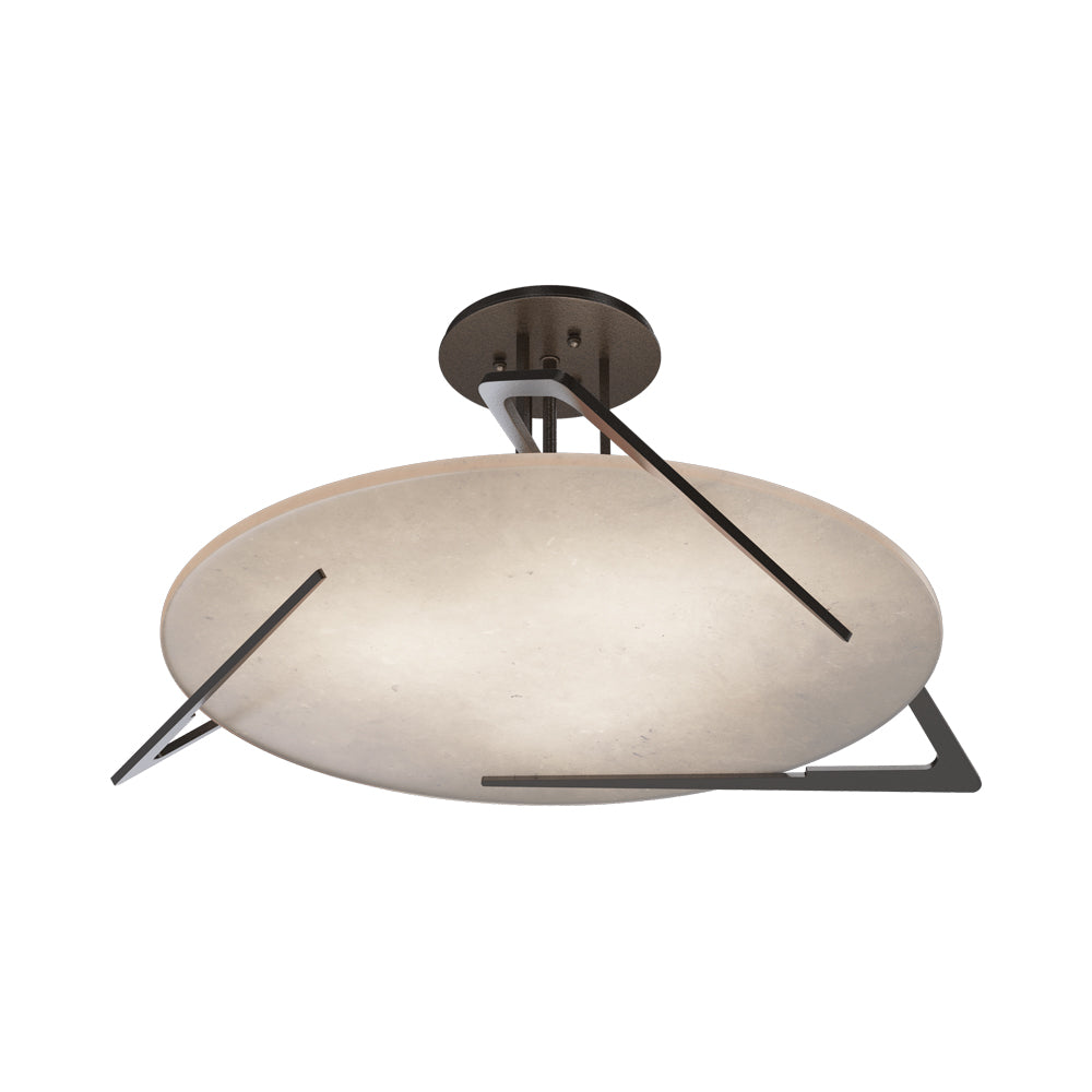 Callisto Semi Flush Mount Ceiling Light in Oil Rubbed Bronze.